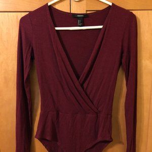 Forever 21 Surplice Bodysuit
